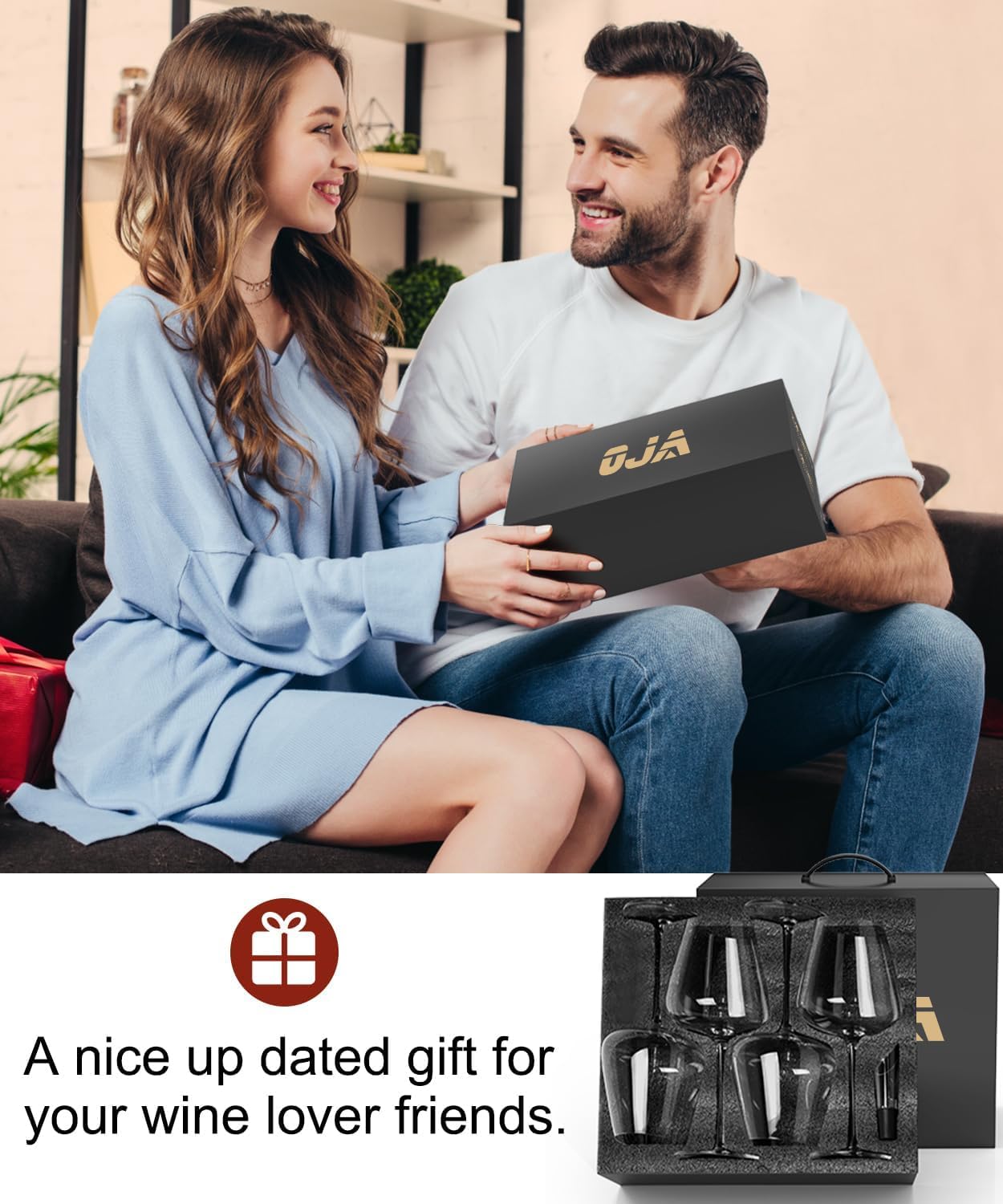 OJA coffret cadeau moderne protégeant verres et valorisant présentation