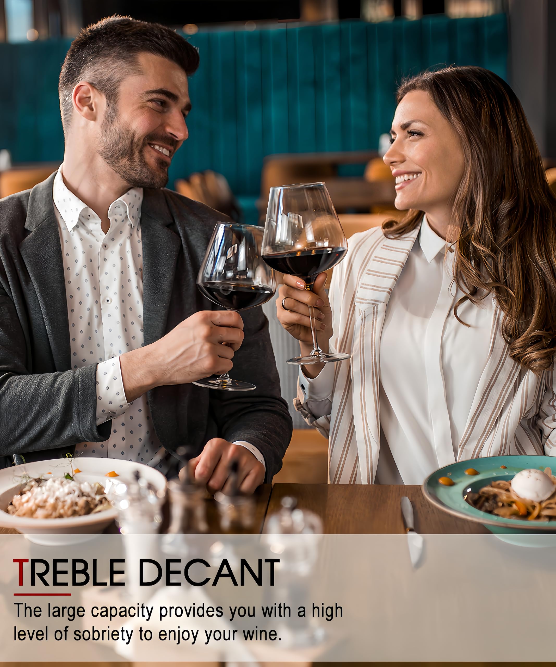 OJA verre comparé à une main illustrant grande capacité 28 oz