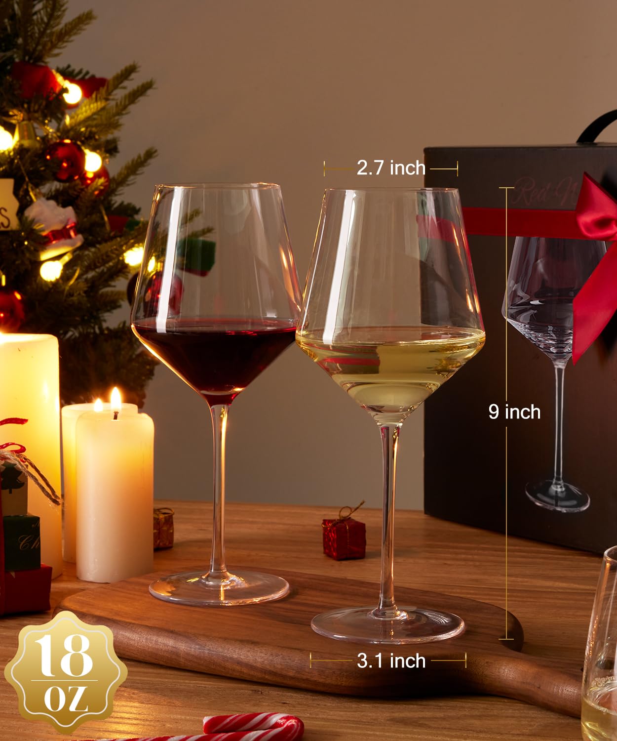 OJA profil silhouette du verre montrant forme tulipe pour arômes