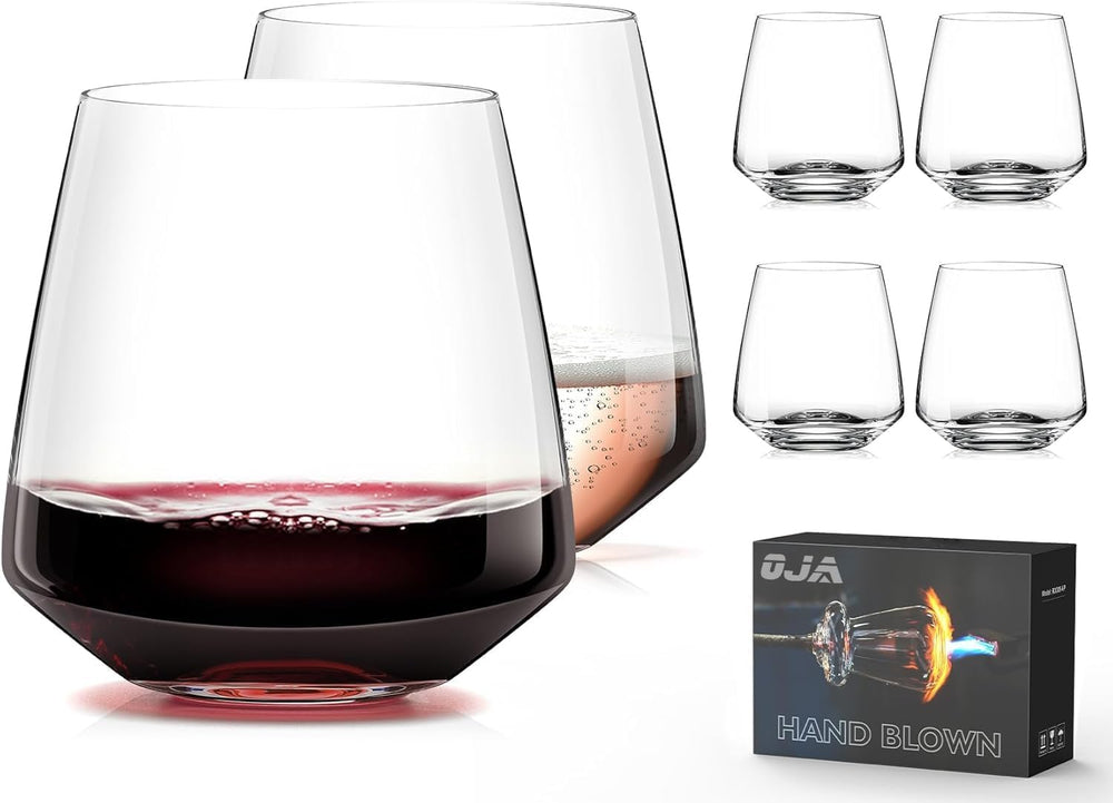 OJA verres face ensemble montrant design élégant et stabilité