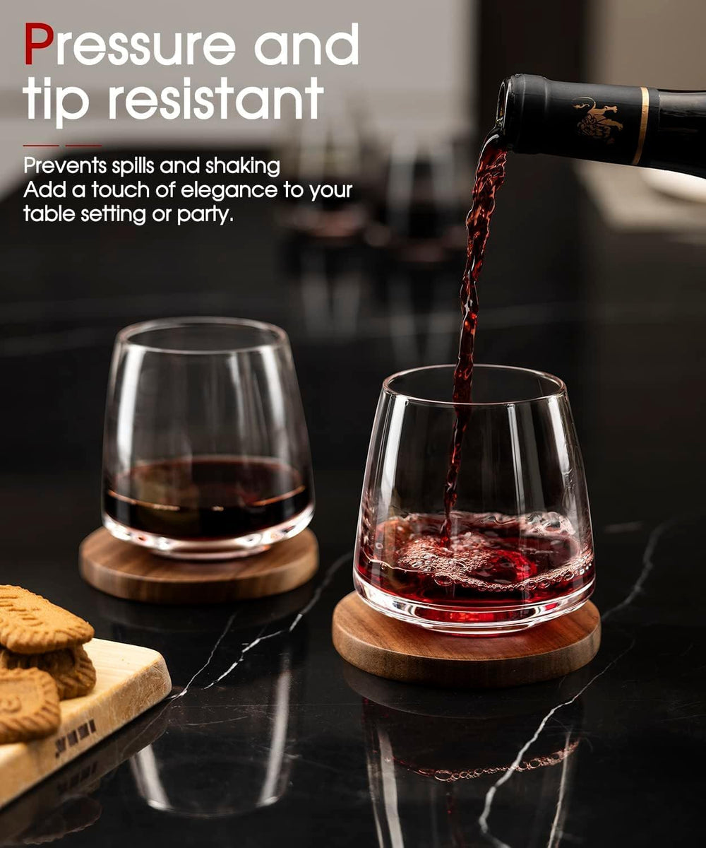 OJA verres disposés sur table suggérant usage en réception