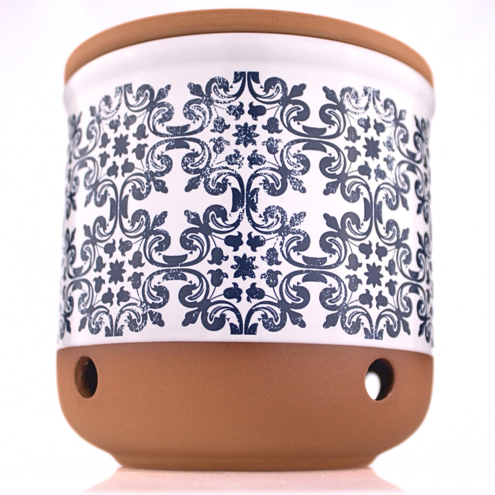 Okavango pot terracotta face montrant design sobre et rangement esthétique