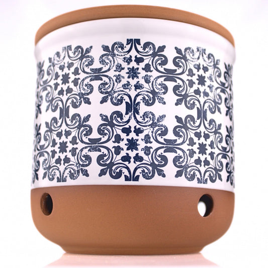 Okavango pot terracotta face montrant design sobre et rangement esthétique