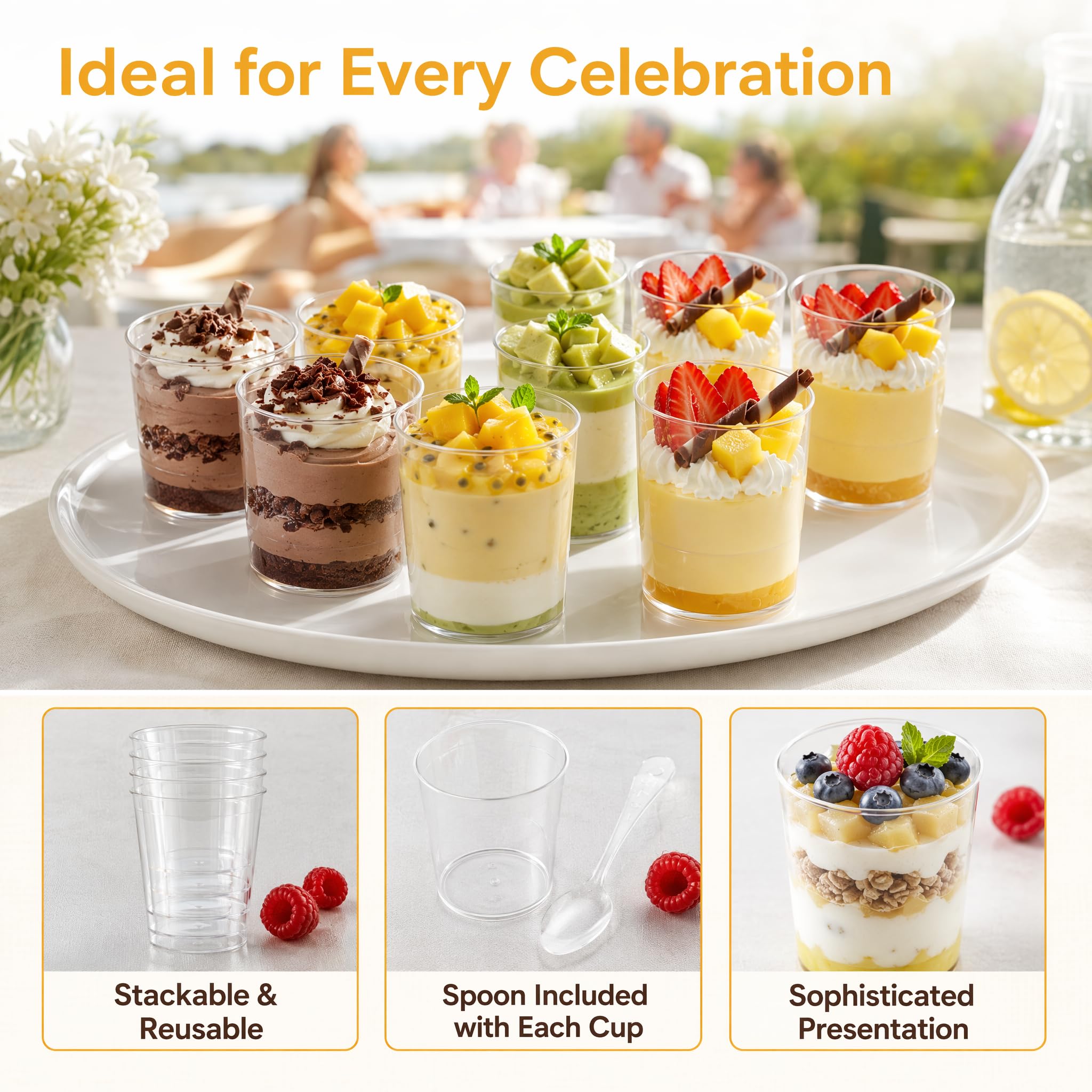 Okllen verrine avec couches dessert illustrant présentation soignée