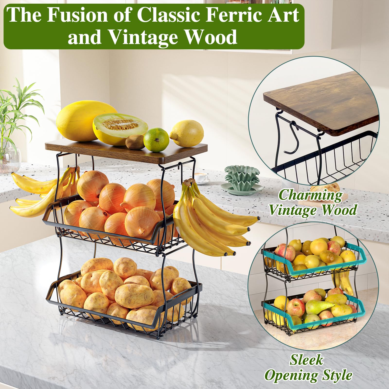 OKZEST panier rempli de fruits visibilité pour grignotage sain