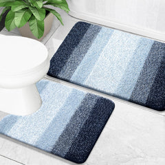 OLANLY tapis rectangulaire bleu foncé vue avant, confort moelleux immédiat
