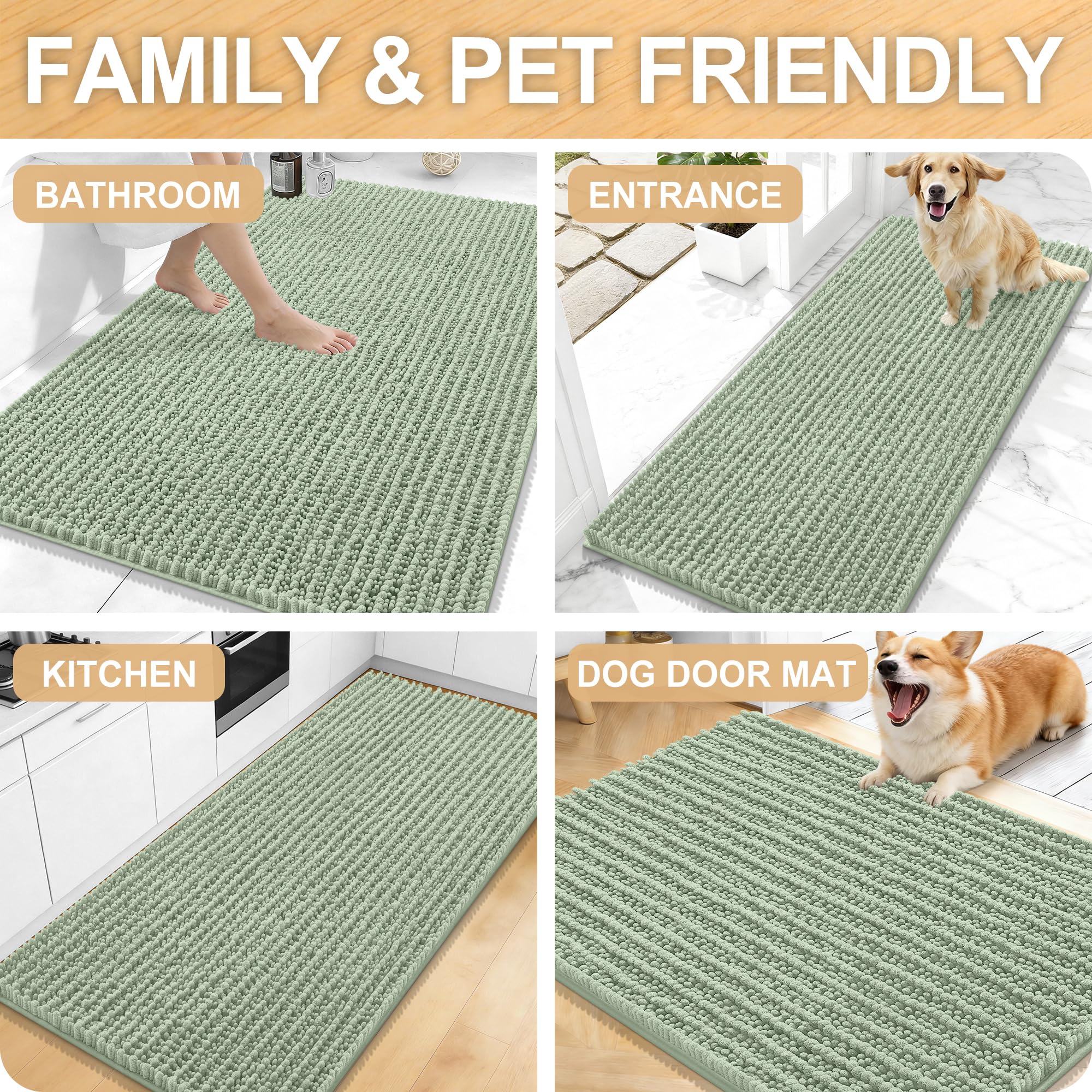 OLANLY tapis intégré dans salle de bain montrant style et fonction
