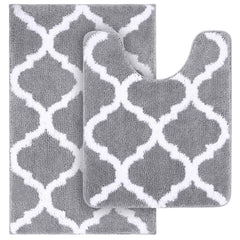 OLANLY tapis de bain face avant gris, design élégant et confort immédiat