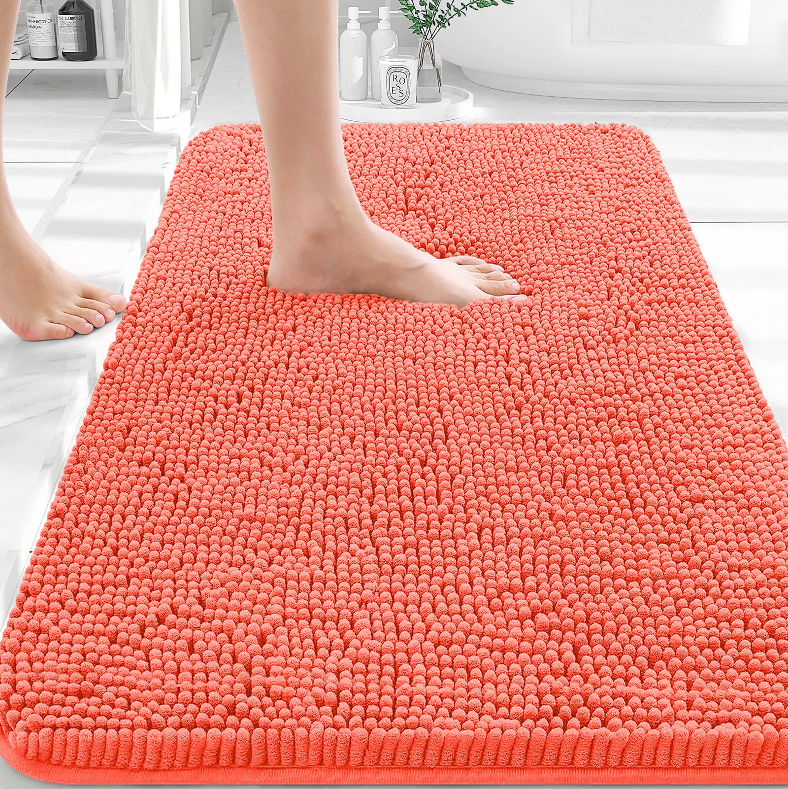 OLANLY face avant du tapis montrant douceur et motif, confort immédiat