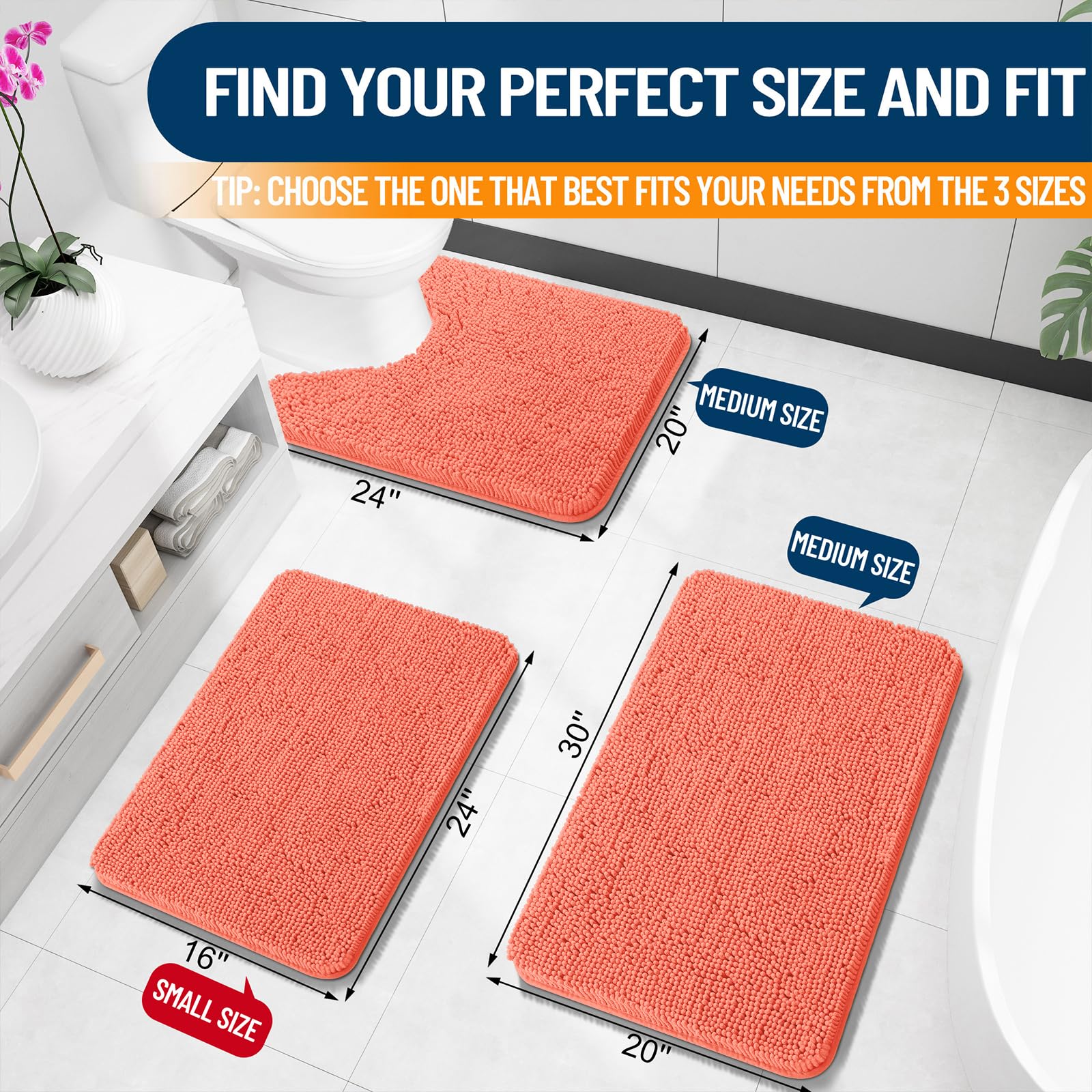 OLANLY gros plan chenille exposant fibres moelleuses pour forte absorption