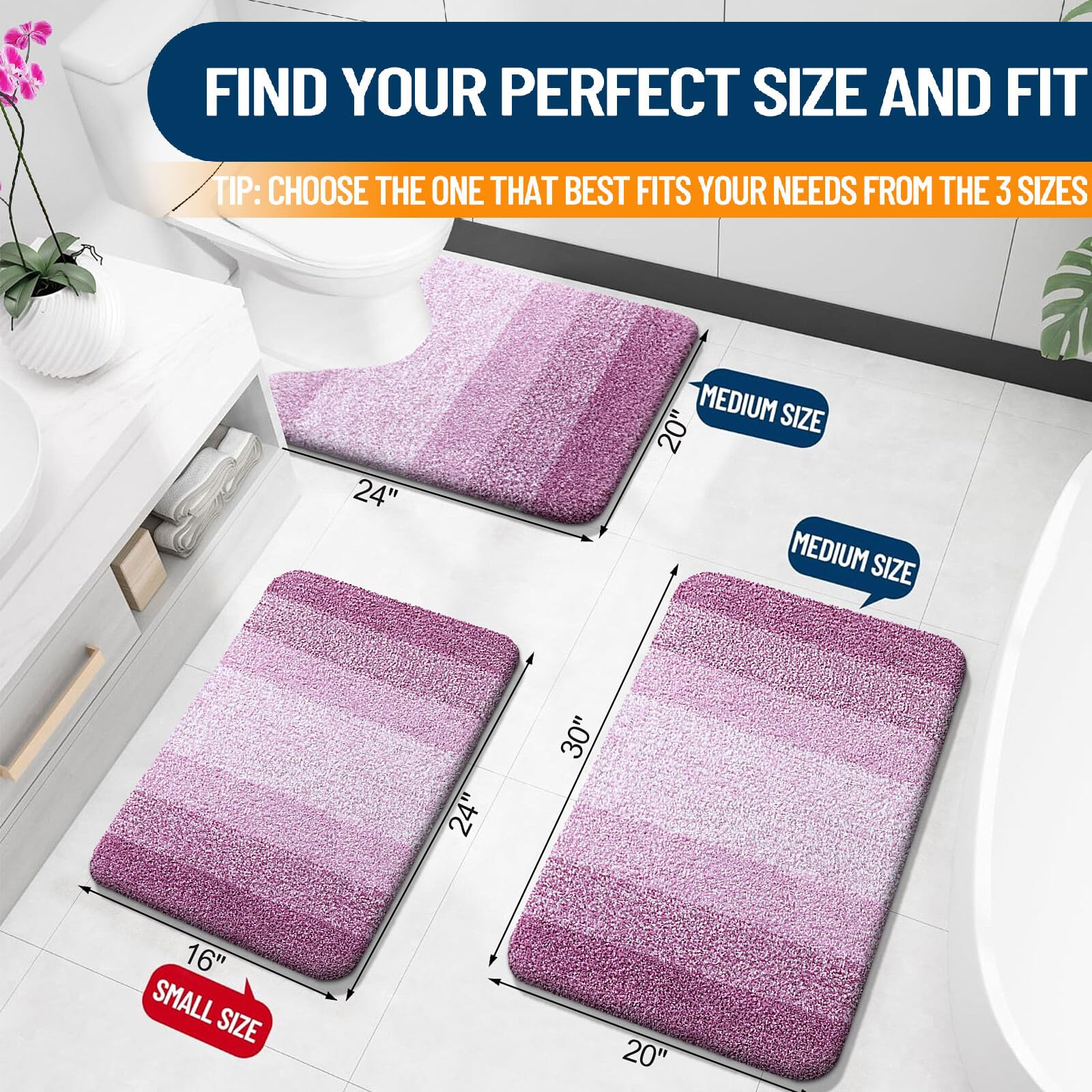 OLANLY gros plan poils microfibre doux, absorption rapide