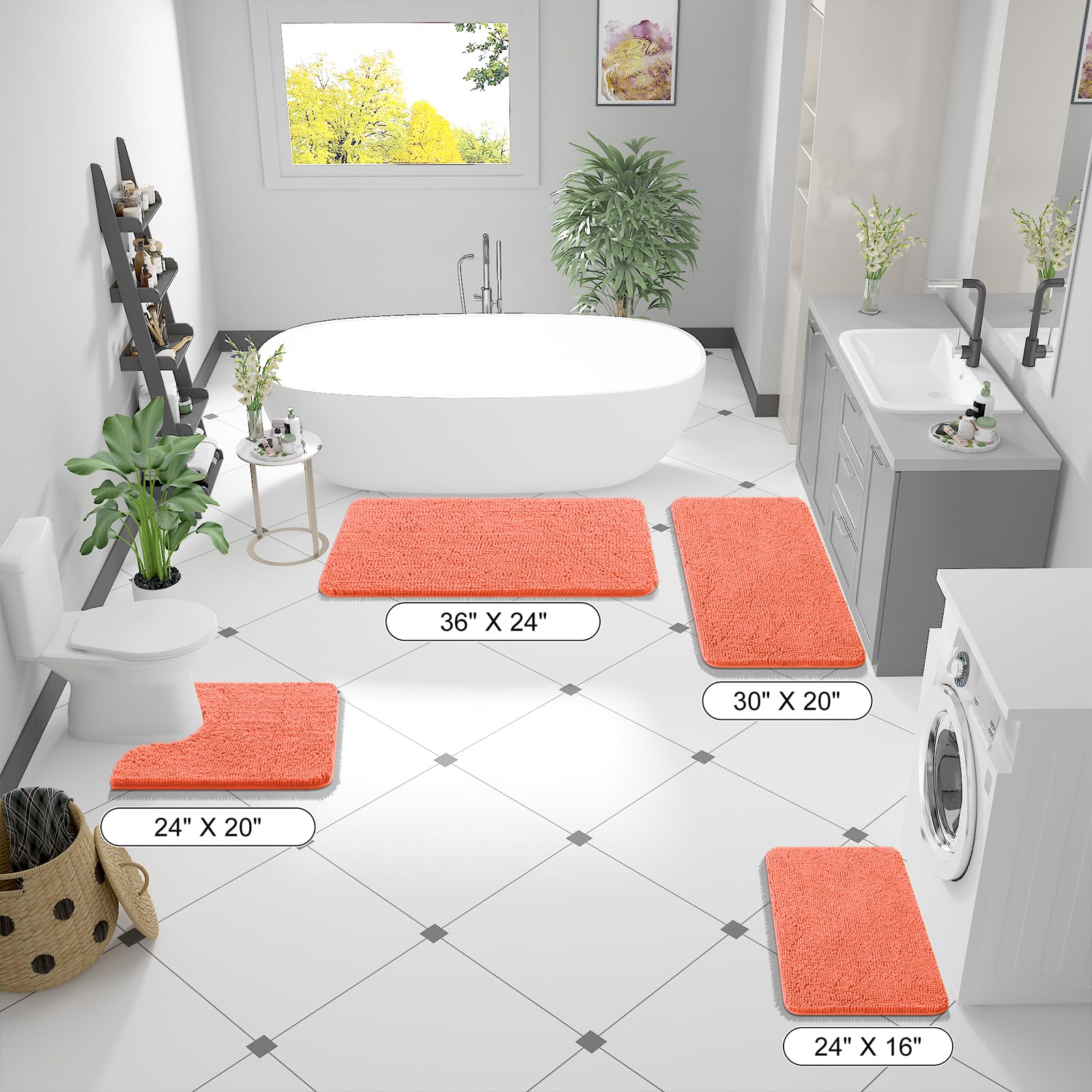OLANLY tapis dans salle de bain aménagée, apporte chaleur et sécurité