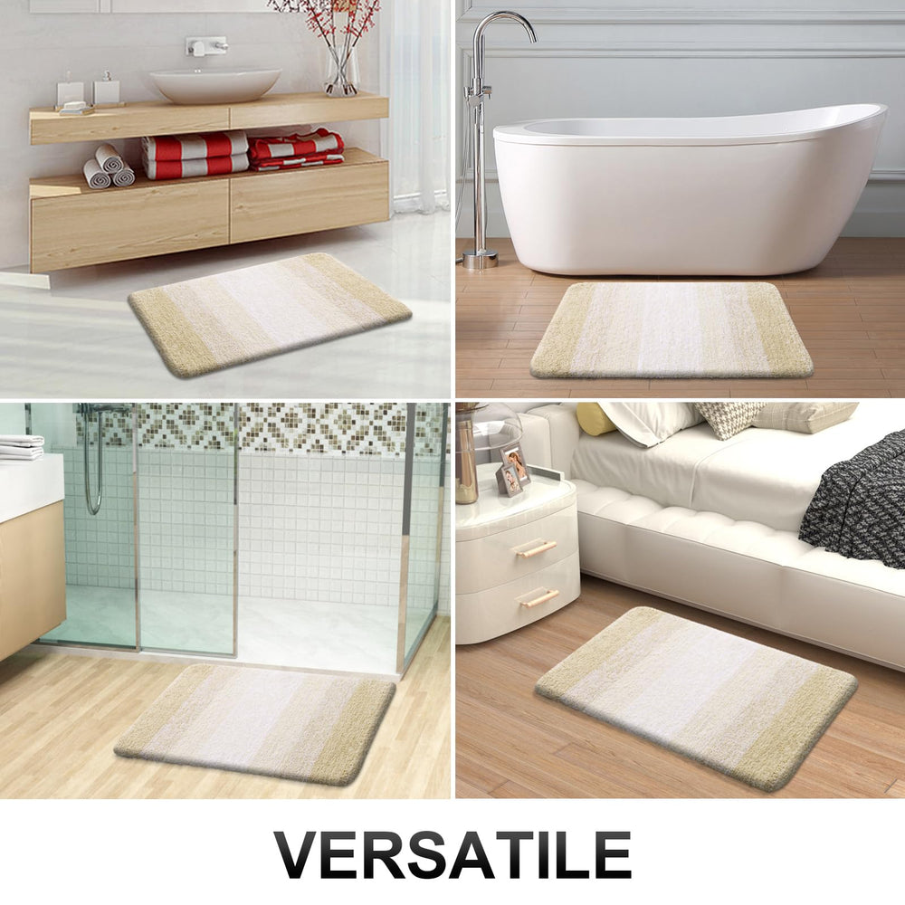 OLANLY tapis intégré dans une salle de bain, look coordonné