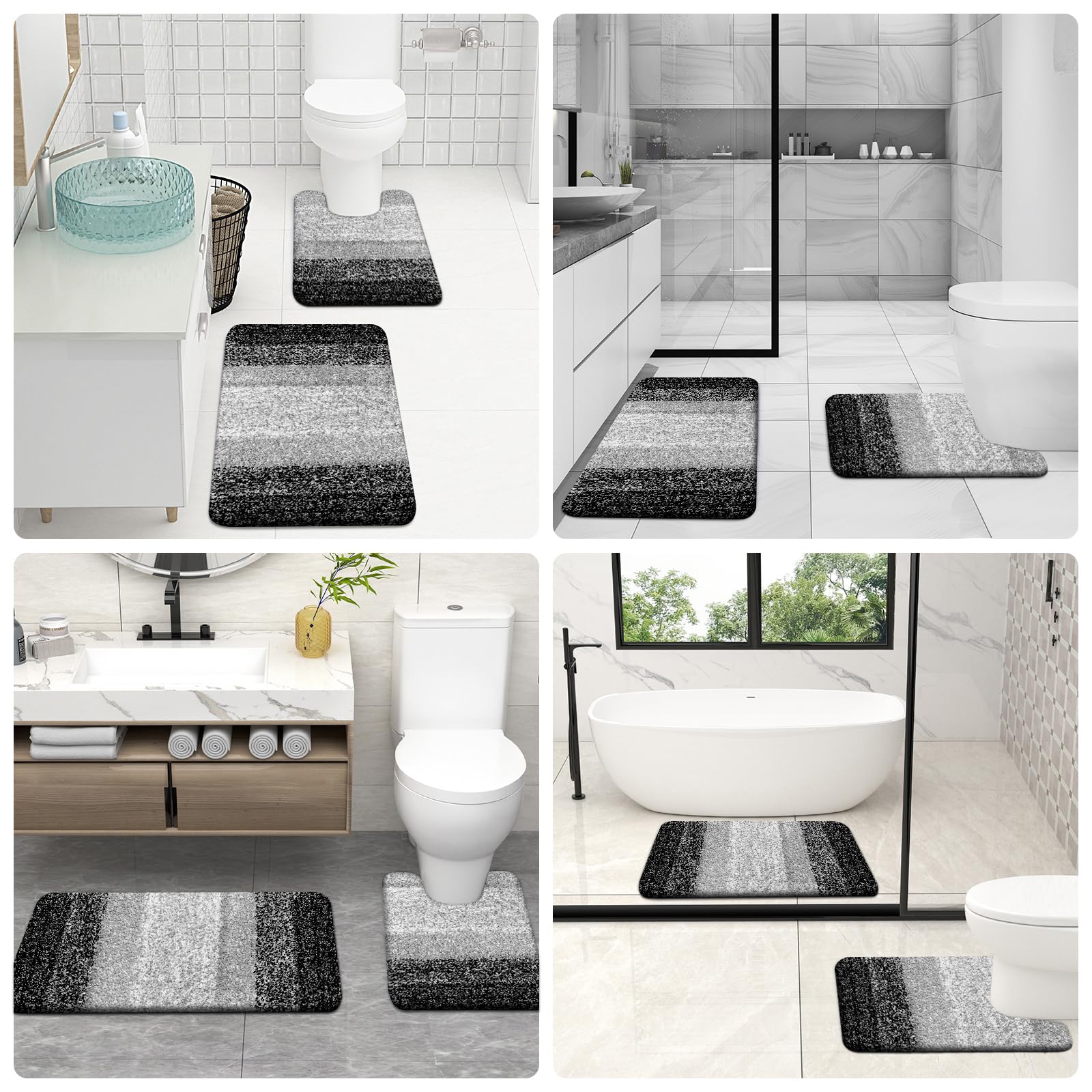 OLANLY tapis dans décoration de salle de bains, style coordonné et moderne