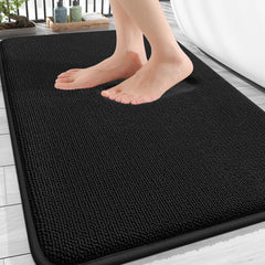 OLANLY tapis devant baignoire noir pour confort et absorption