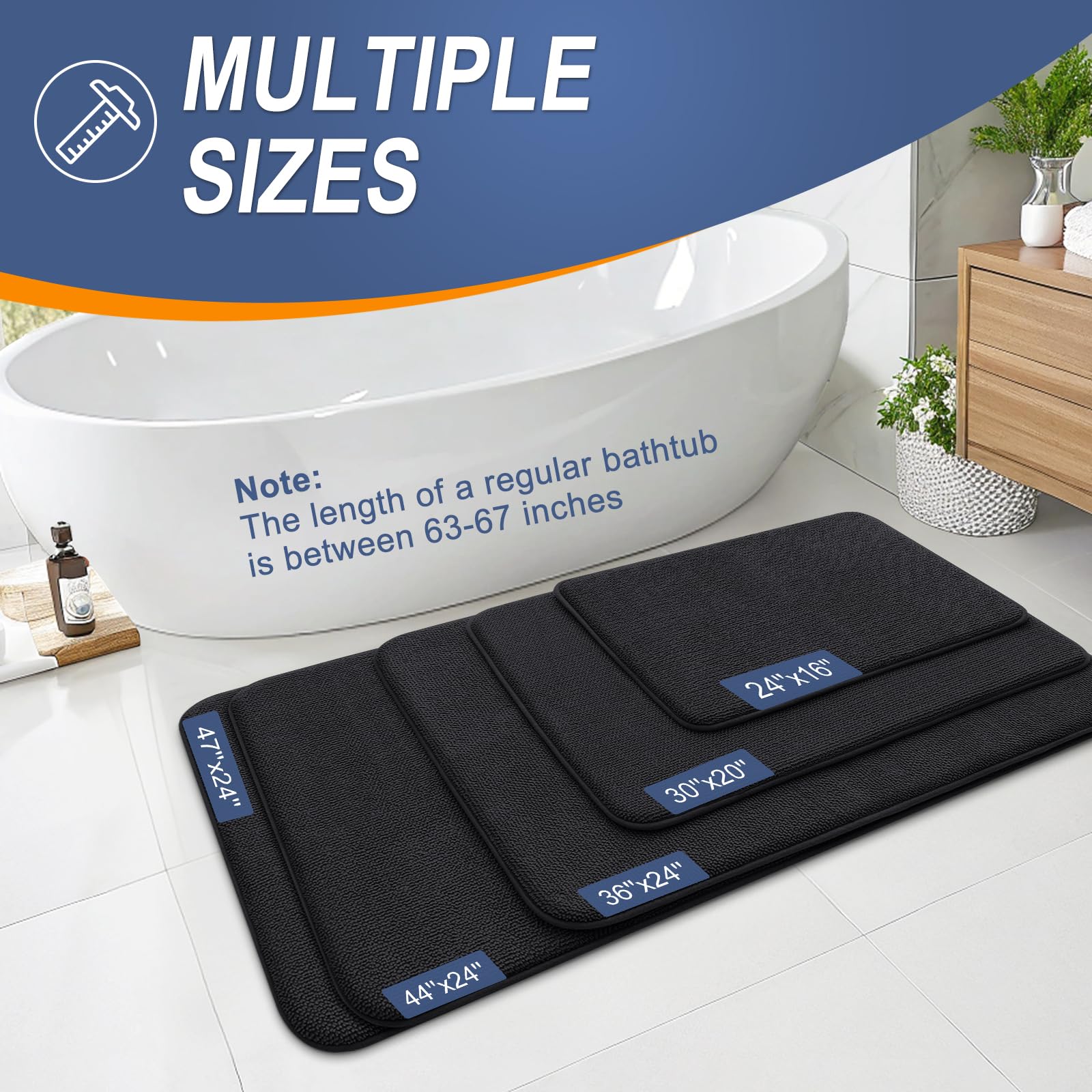 OLANLY tapis en usage à la sortie de douche absorbant l’humidité