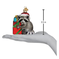 Old World Christmas comparatif taille avec main, montre échelle pratique
