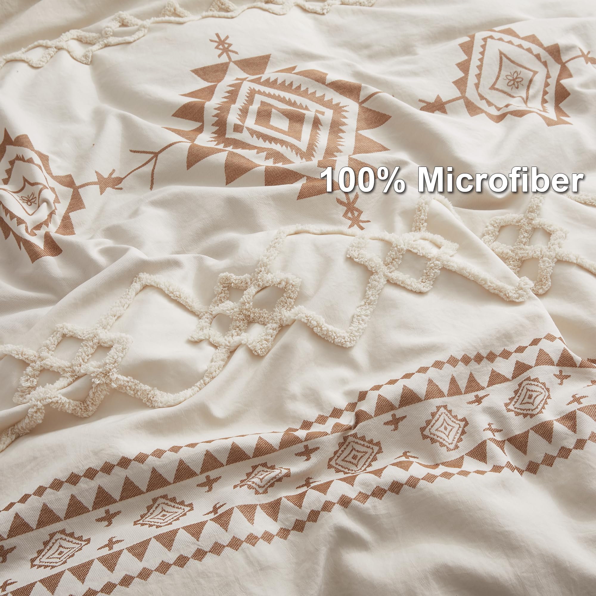 Oli Anderson détail motif géométrique beige terracotta pour style