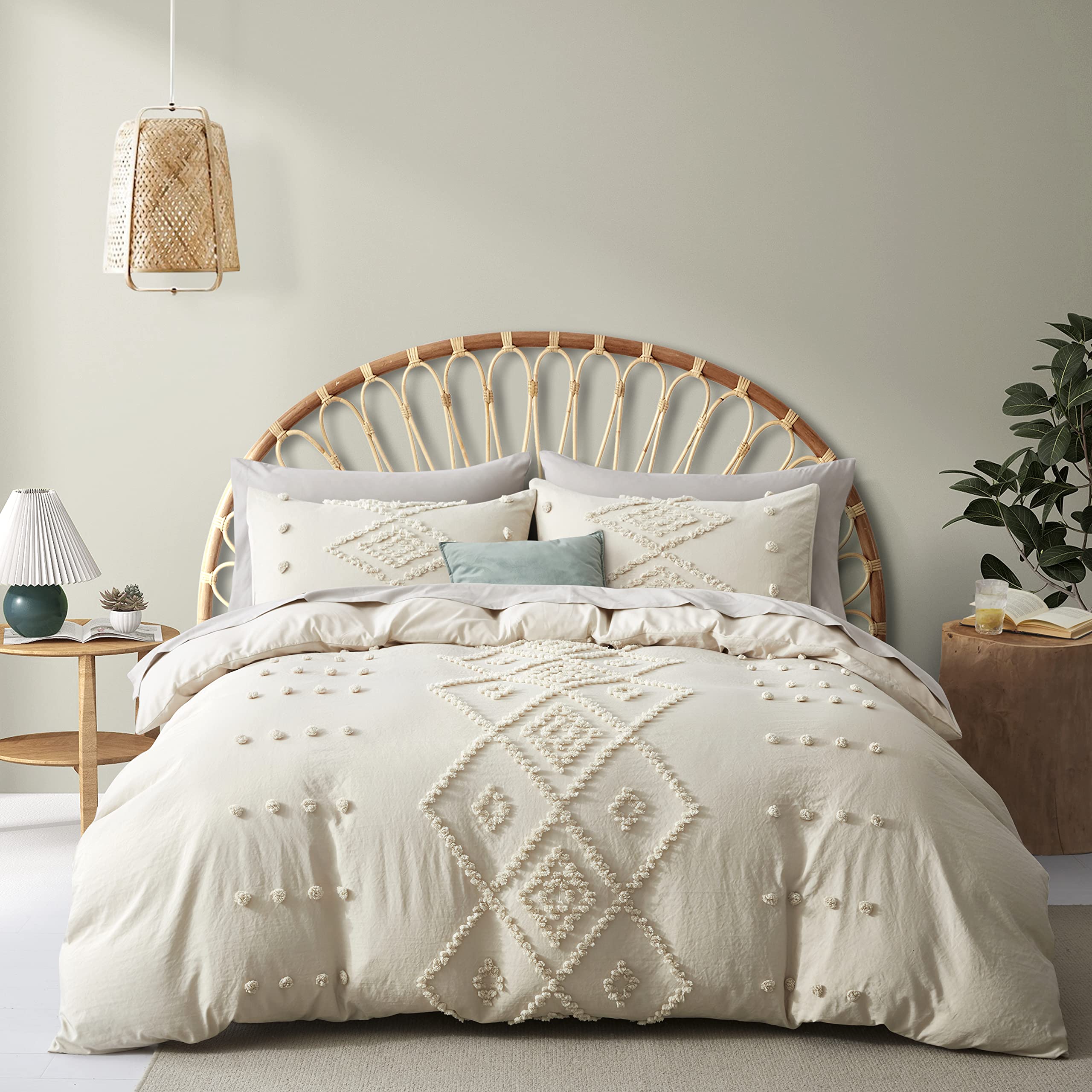 Oli Anderson housse de couette face beige pour style boho et confort