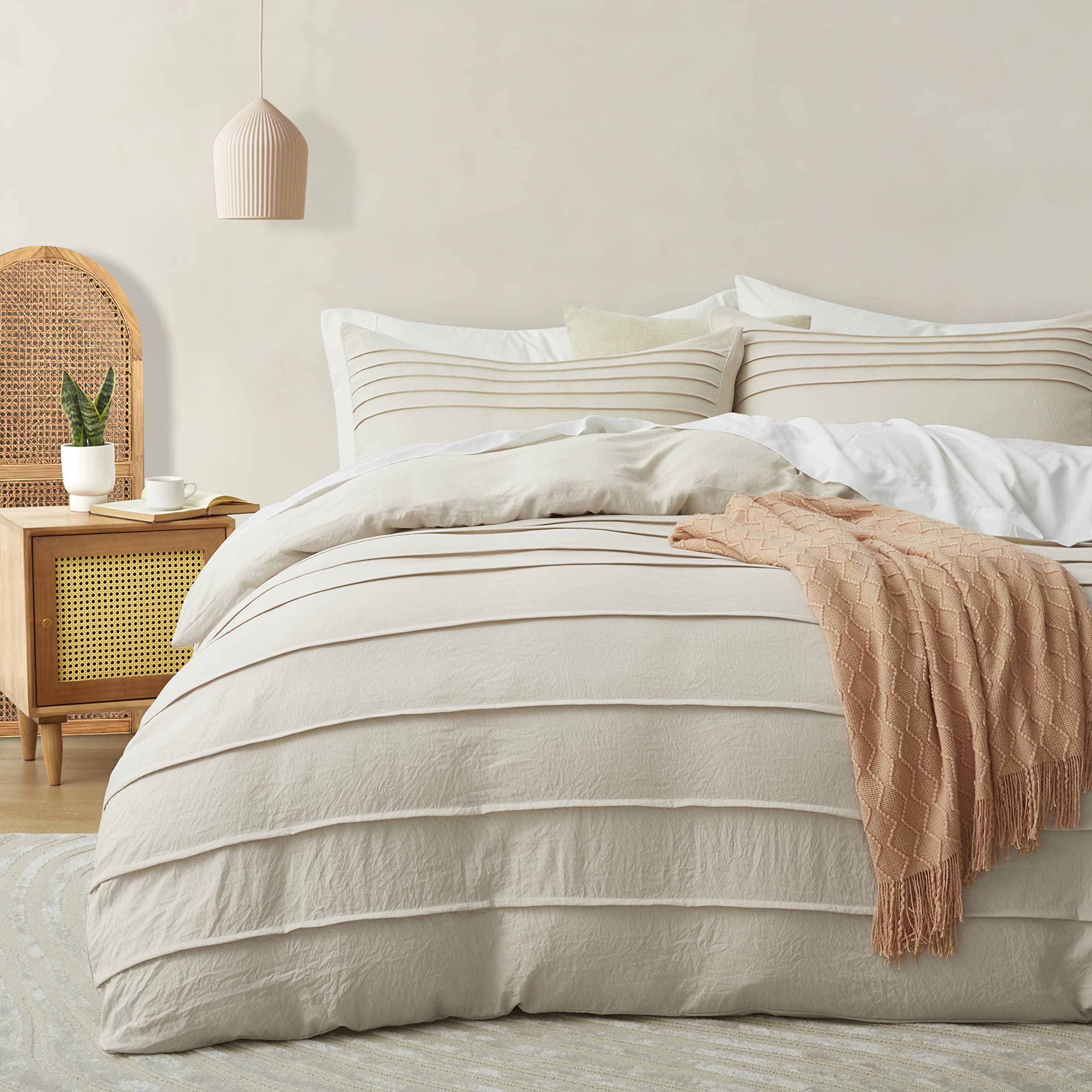 Oli Anderson housse de couette beige face avant apportant style et élégance