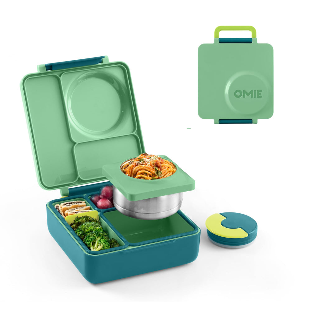 Omie OmieBox vue avant montrant design Meadow et compartiments pratiques