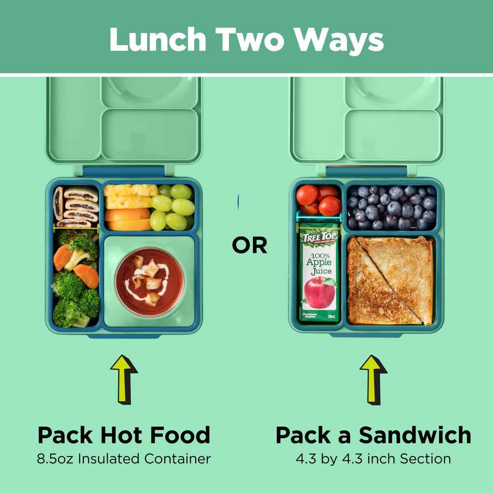 Omie OmieBox intérieur avec repas chaud et fruits pour lunch équilibré