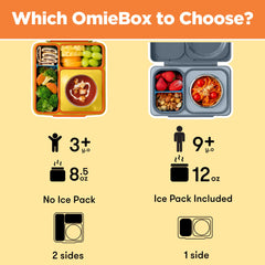 Omie vue dessus trois compartiments pour repas variés et organisés