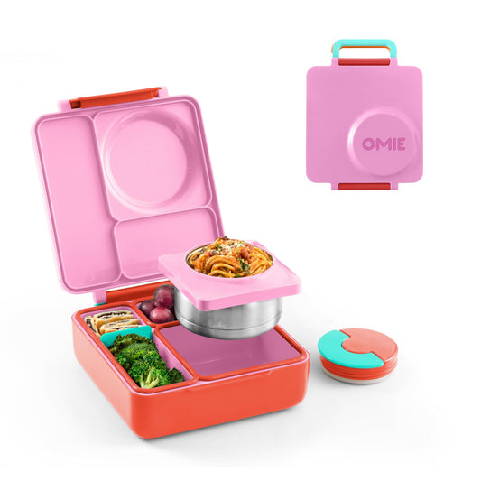 OmieBox face avant rose berry montrant fermeture sécurisée et design durable