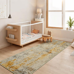 Ompaa tapis installé dans couloir montrant style neutre et transition décorative