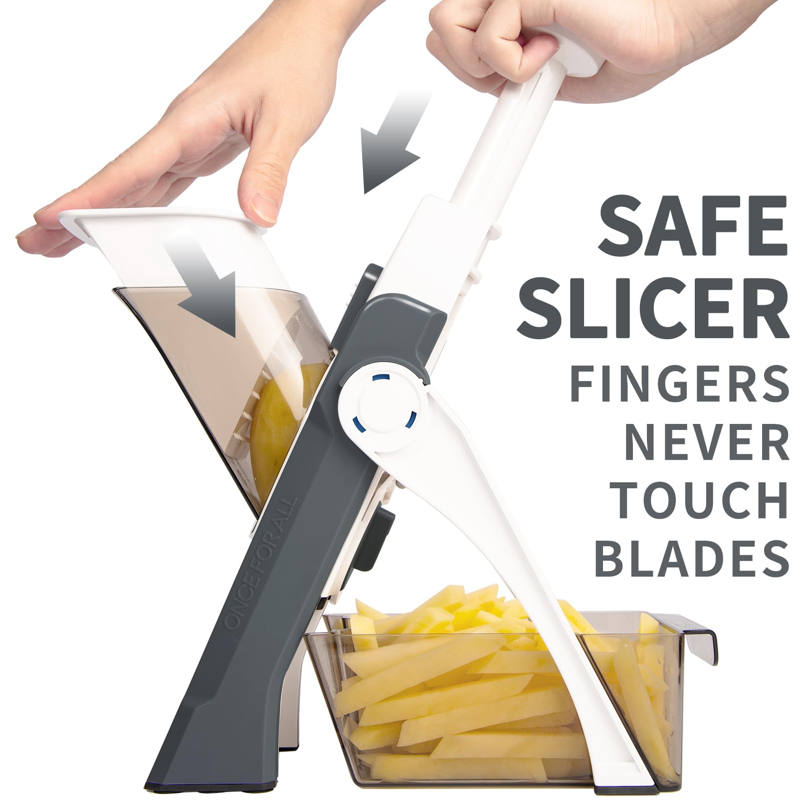 ONCE FOR ALL gros plan lame inox 420 pour coupes nettes et durables