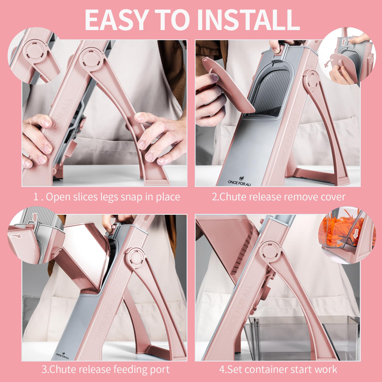 ONCE FOR ALL brosse accessoire sous l'eau montrant facilité nettoyage pratique