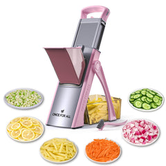 ONCE FOR ALL mandoline face avant montrant design et couleur rose bénéfice gain temps