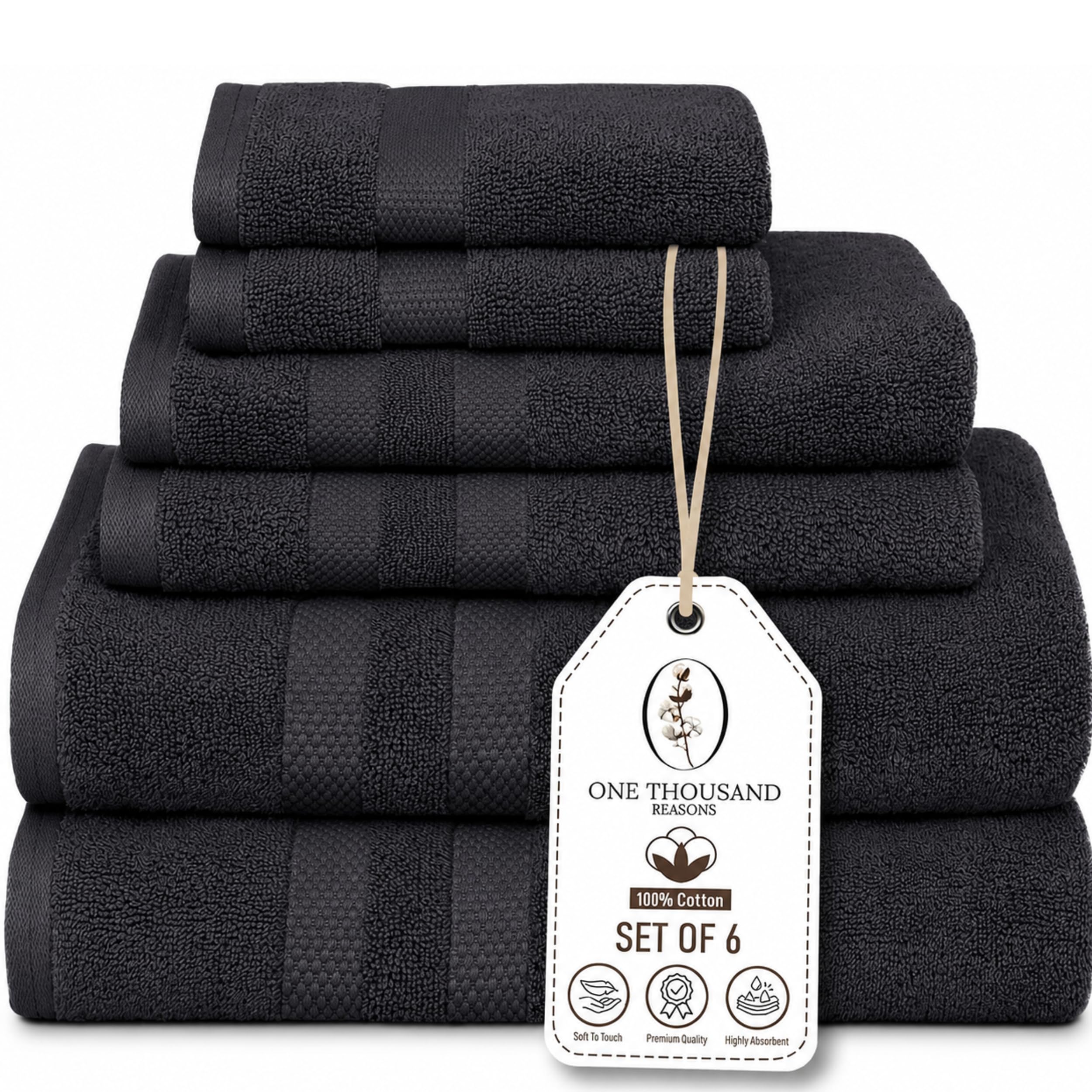 One Thousand Reasons emballage avant gris foncé, présentation élégante et durable