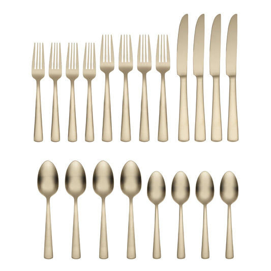 Oneida Aptitude détail finition champagne satin pour une allure chaleureuse