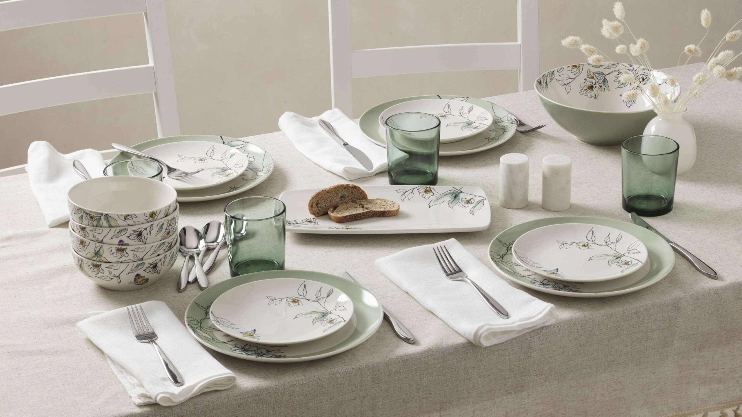 Oneida Botanica étiquette collection Entertain 365 attestant provenance