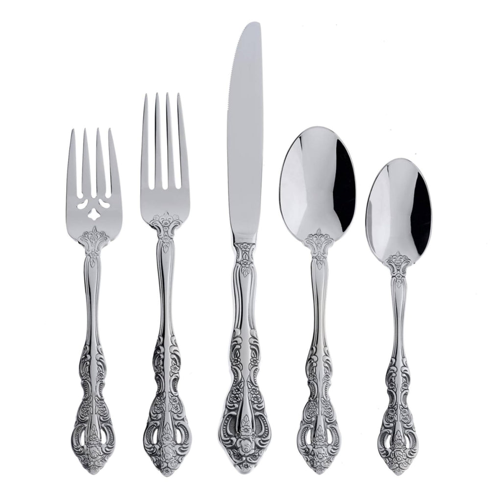 Oneida Michelangelo face ensemble 20 pièces, présentation élégante pour table