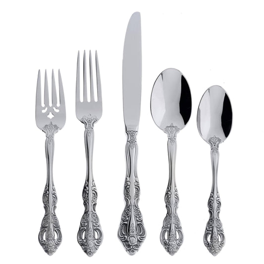 Oneida Michelangelo face ensemble 20 pièces, présentation élégante pour table