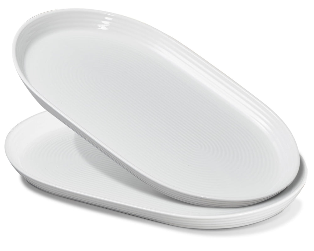 ONEMORE plat ovale devant montrant design blanc et présentation professionnelle