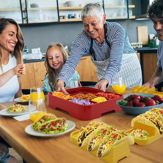 OOFAYBILL porte-tacos ondulé tenant coquilles pour un service stable