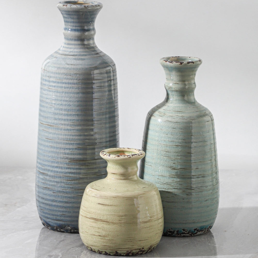 ooit lot de vases en céramique posé en devanture, apporte chaleur décorative
