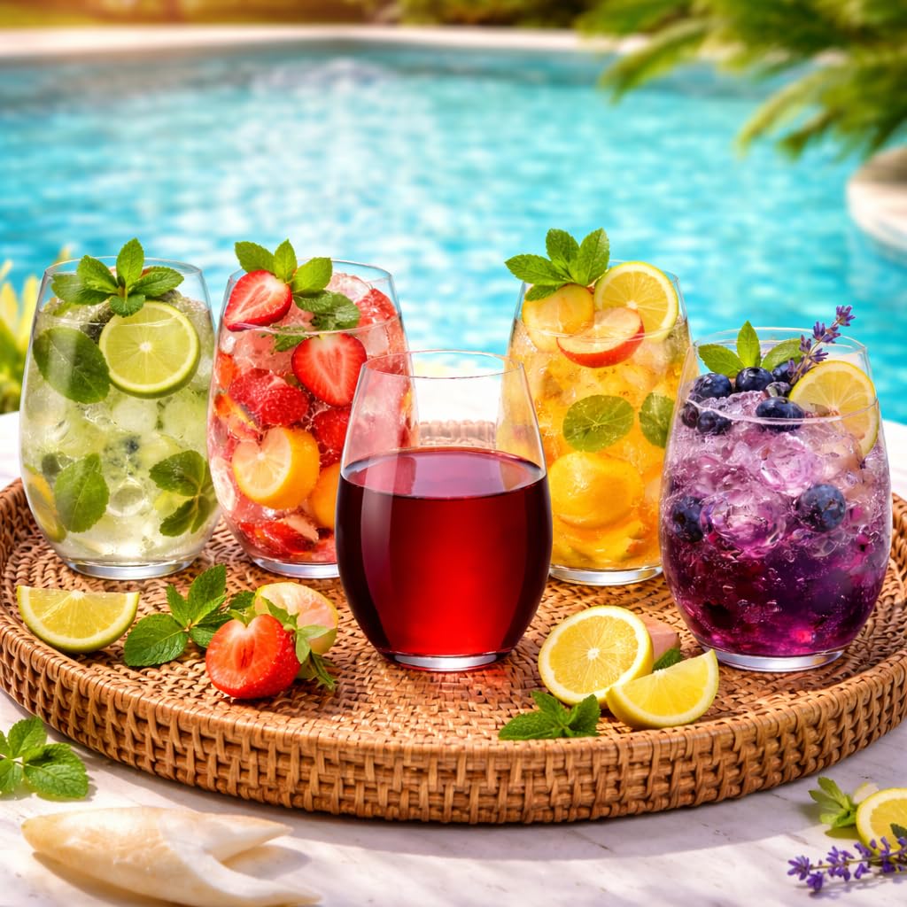 Oojami verre avec étiquette décorative, facile à personnaliser pour invités