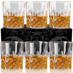 OPAYLY face du coffret montrant six verres whisky, présentation élégante et protectrice