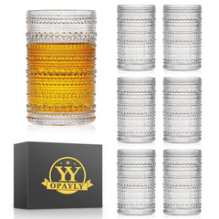 OPAYLY verre hobnail face montrant design élégant et facilité de prise