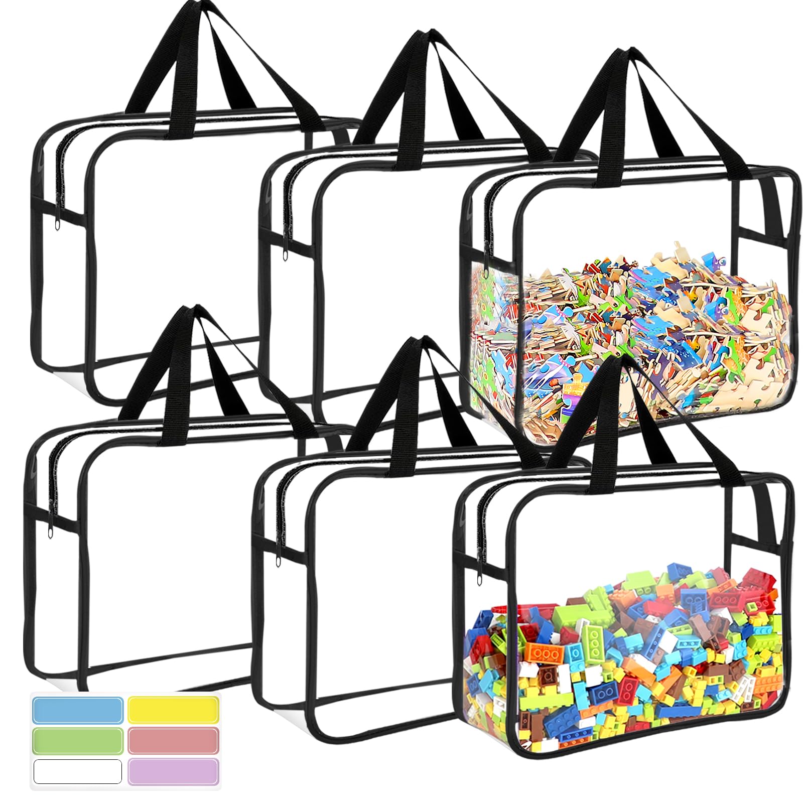 OPELETNNT vue frontale des 6 sacs transparents organisation rapide