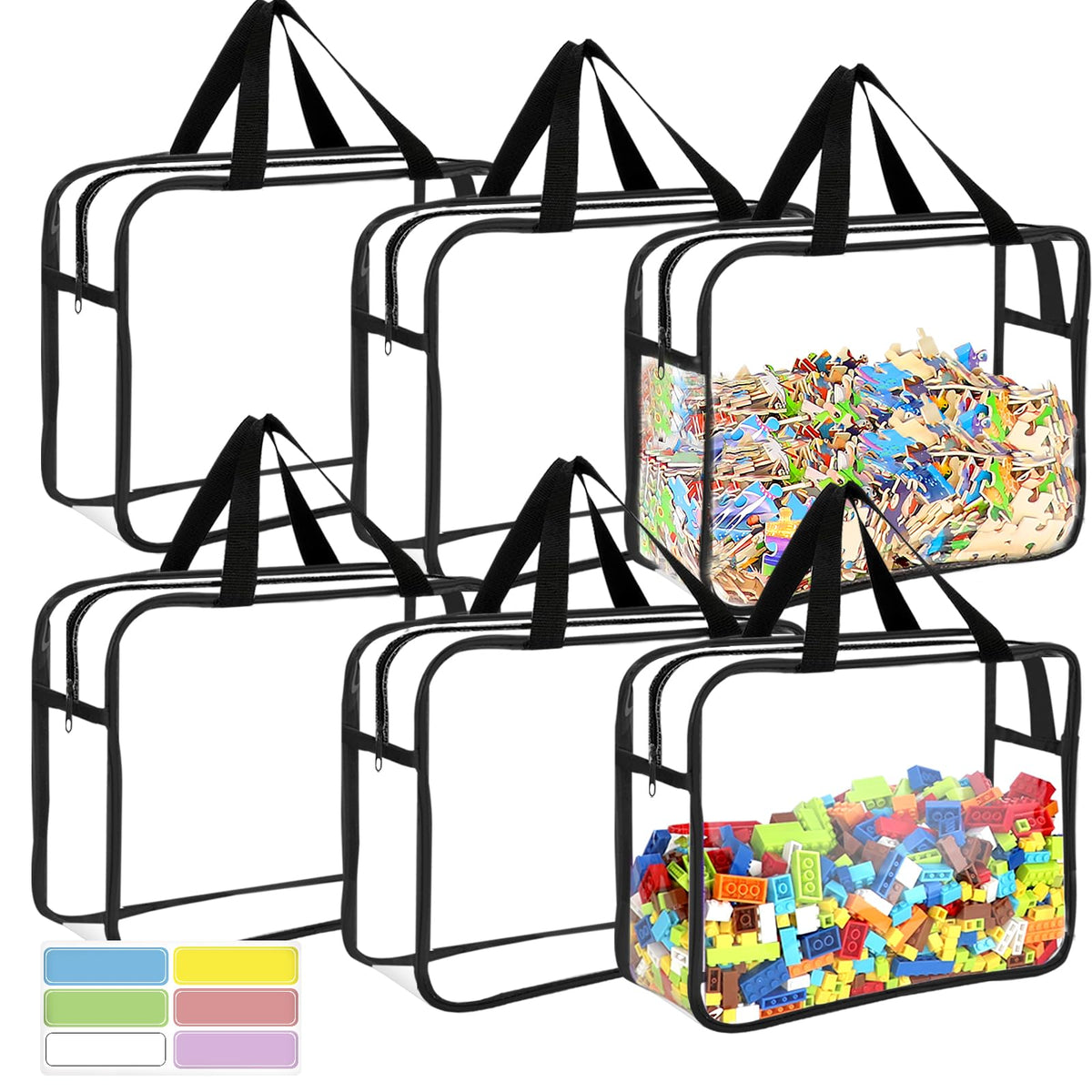 OPELETNNT vue frontale des 6 sacs transparents organisation rapide