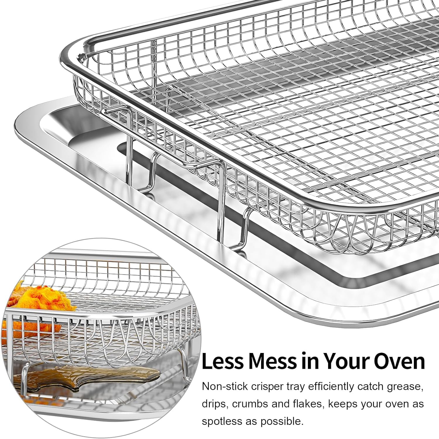 OPENICE panier dans le four avec aliments pour cuisson uniforme