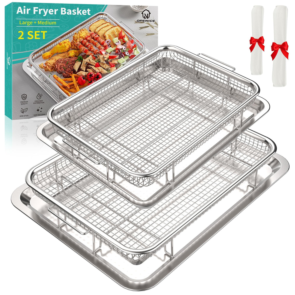 OPENICE vue avant des paniers pour une cuisson croustillante