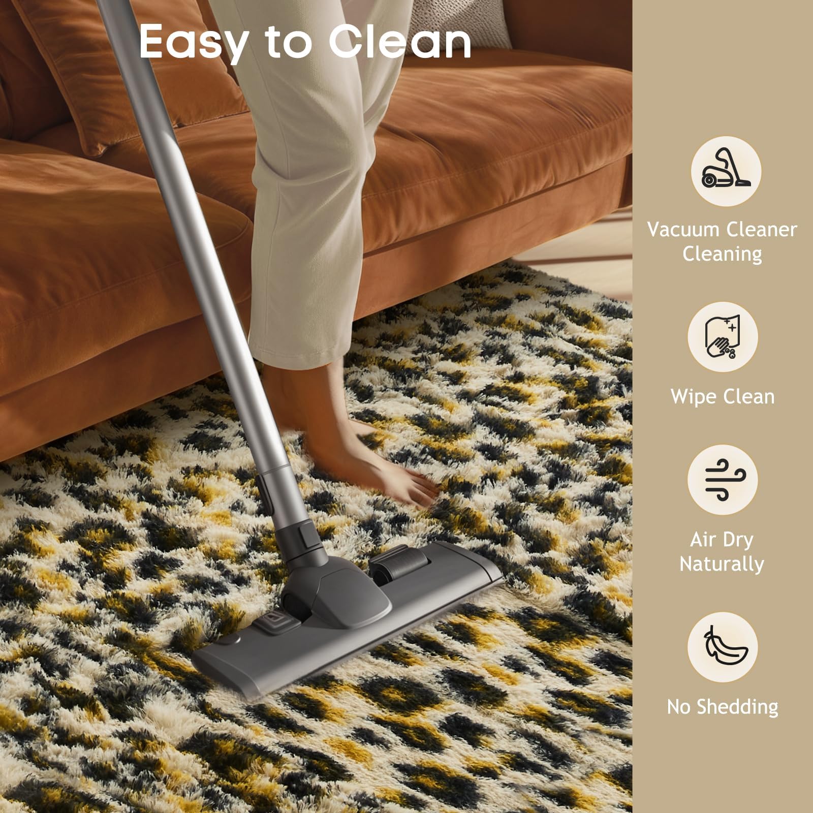 Ophanie tapis dans chambre créant ambiance cosy et accueillante