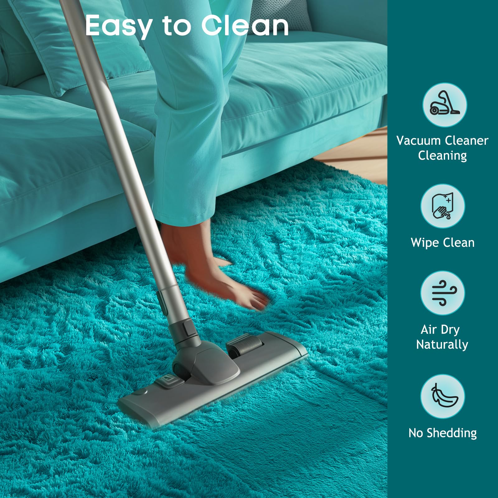 Ophanie tapis à côté d'un lit montrant échelle et dimensions pratiques