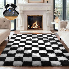 Ophanie tapis damier face avant apportant style moderne et confort